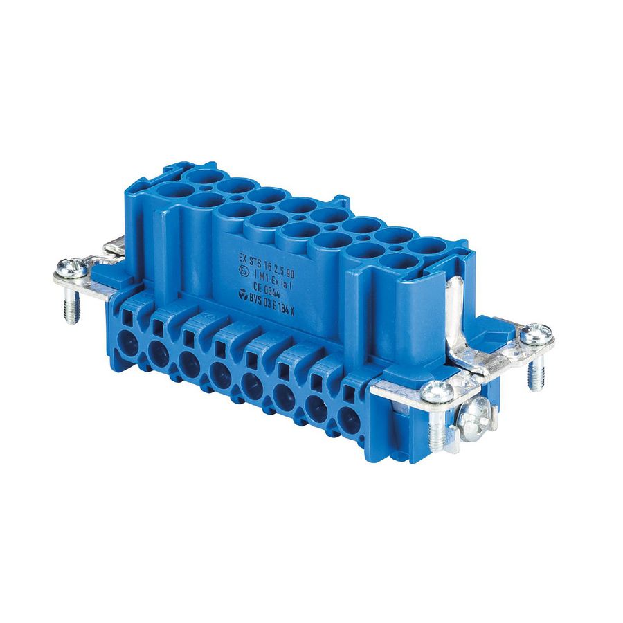 Contactblok binnenwerk STekerdeel 16p schroef ex VVE=10