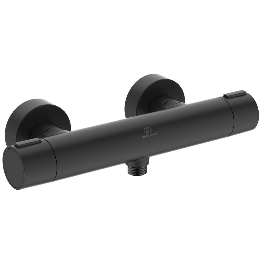 Douchethermostaat CERATHERM Alu+ 150mm Silk Black incl. s-koppelingen