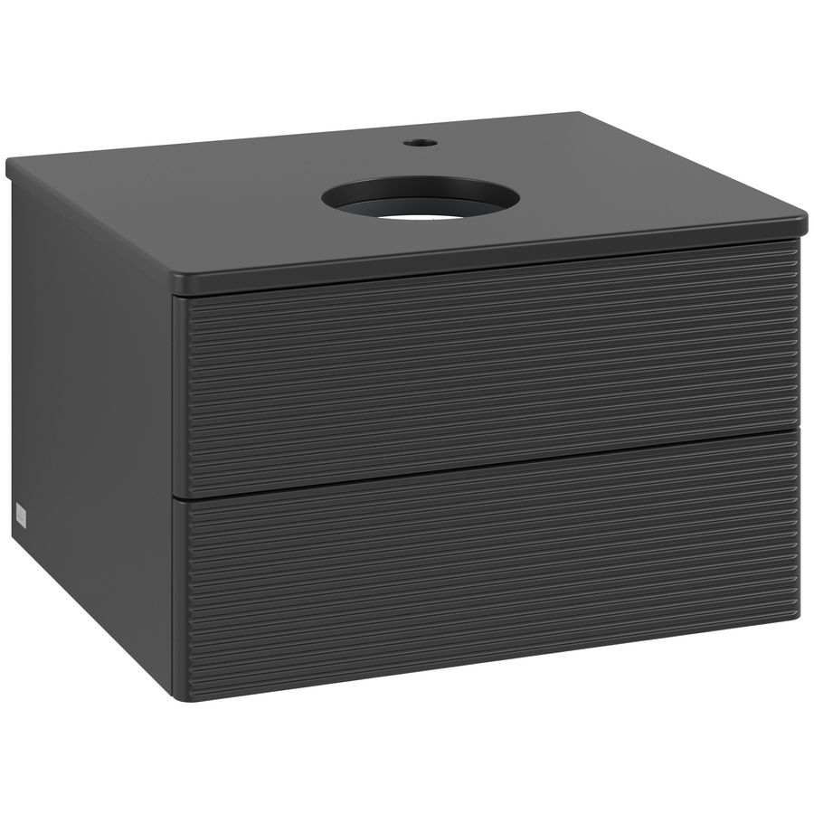 Wastafelonderkast Antao 600x360x500mm Black Matt Lacquer L18150PD