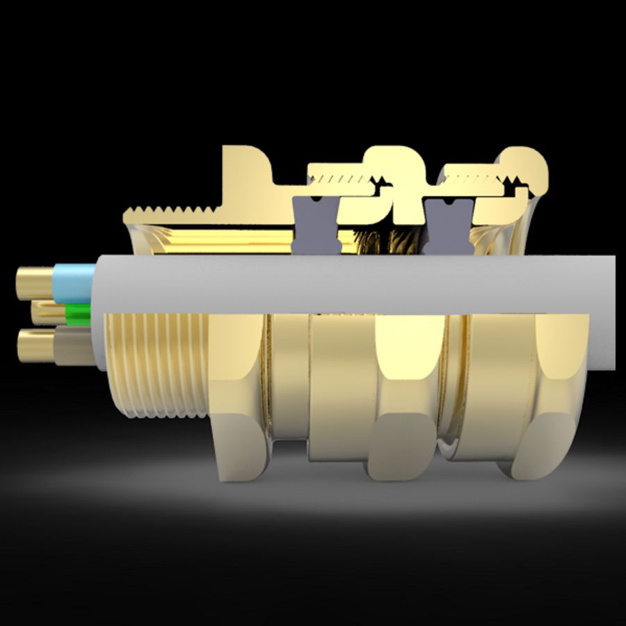 Kabelwartel messing twee seals ongearmeerde kabel M20-A
