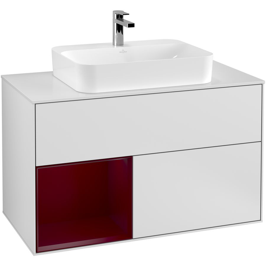 Wastafelonderkast Finion 1000x603x501mm White Matt Lacquer F361HBMT
