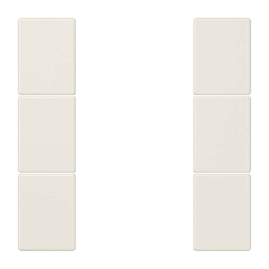 Tastafdekking compleet 3-voudig LS wit KNX
