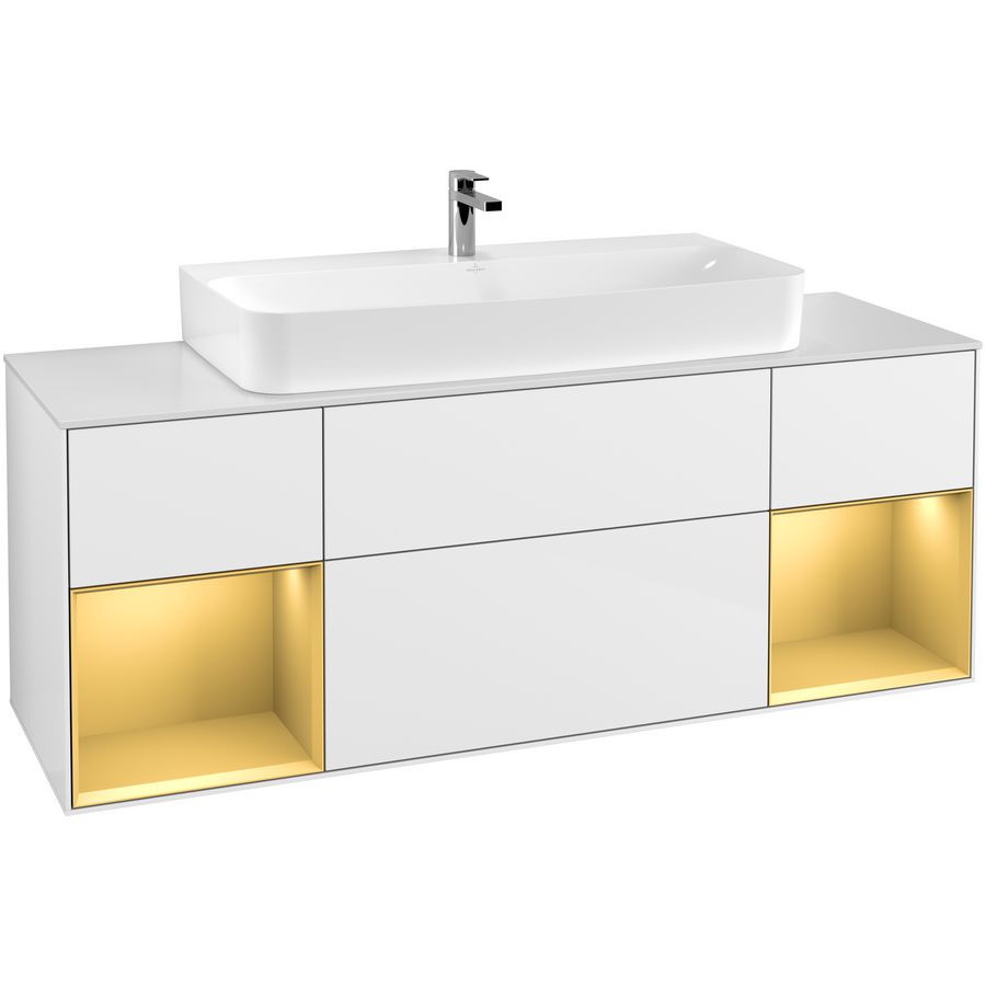 Wastafelonderkast Finion 1600x603x501mm G.White.L G211HFGF