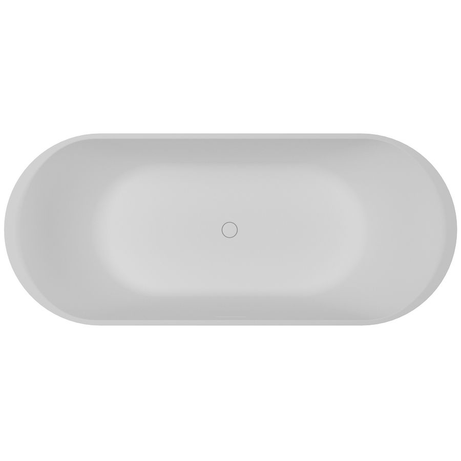 Vrijstaand ligbad Valor 170x72cm mat wit solid surface incl. sifon