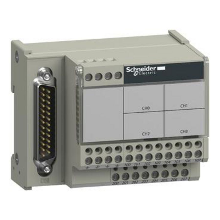 Aansluitbasis ABE7 voor 4 analoge ka Advantys Telefast ABE7