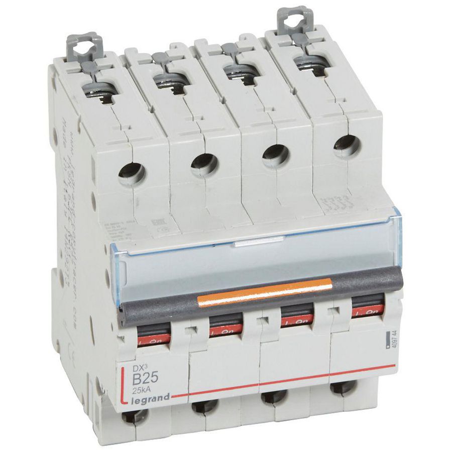 Installatieautomaat 4-polig B-karakteristiek 25A 25kA DX³ DIN