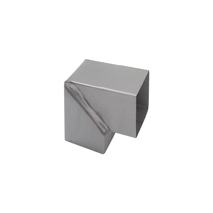 Zinken blue-grey HWA bocht vierkant 80x80mm 90° verstek