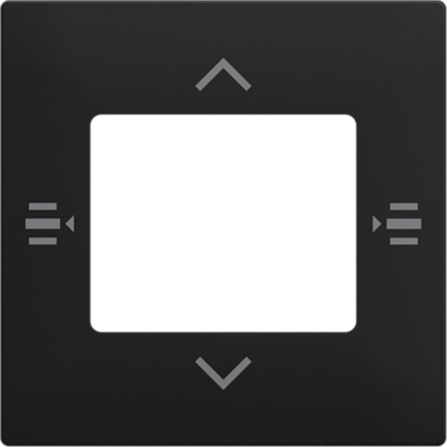 Centraalplaat tbv tastsensor bussysteem  i-bus KNX 6v sensor met displaysensor 6108/60-500 balance SI matzwart (6108/61-915)