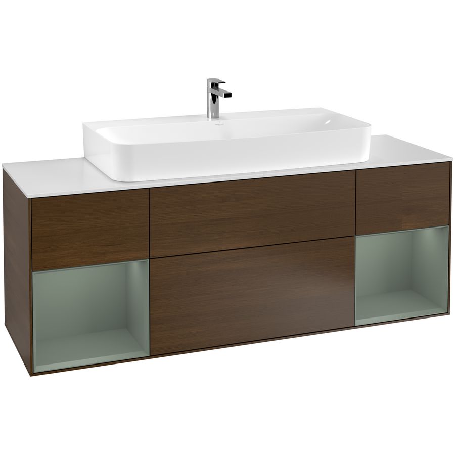 Wastafelonderkast Finion 1600x603x501mm W.Veneer F211GMGN