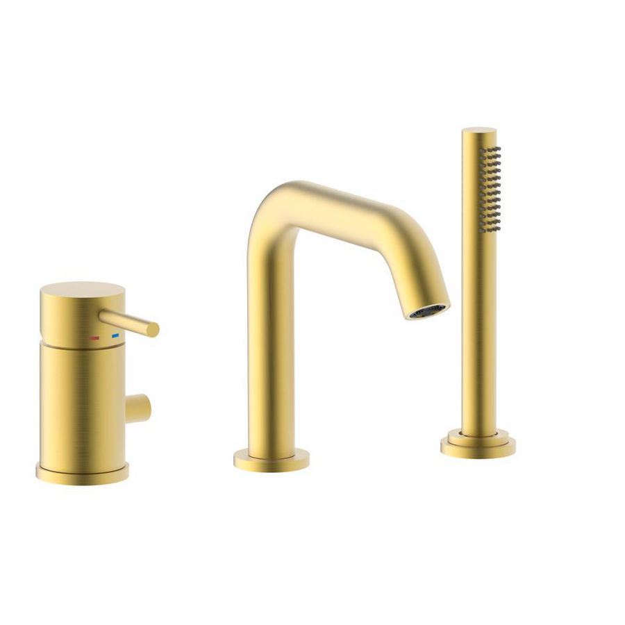 Badmengkraan LIGHT opbouw+omsteller uittrekbare handdouche goud LIG045HGSP