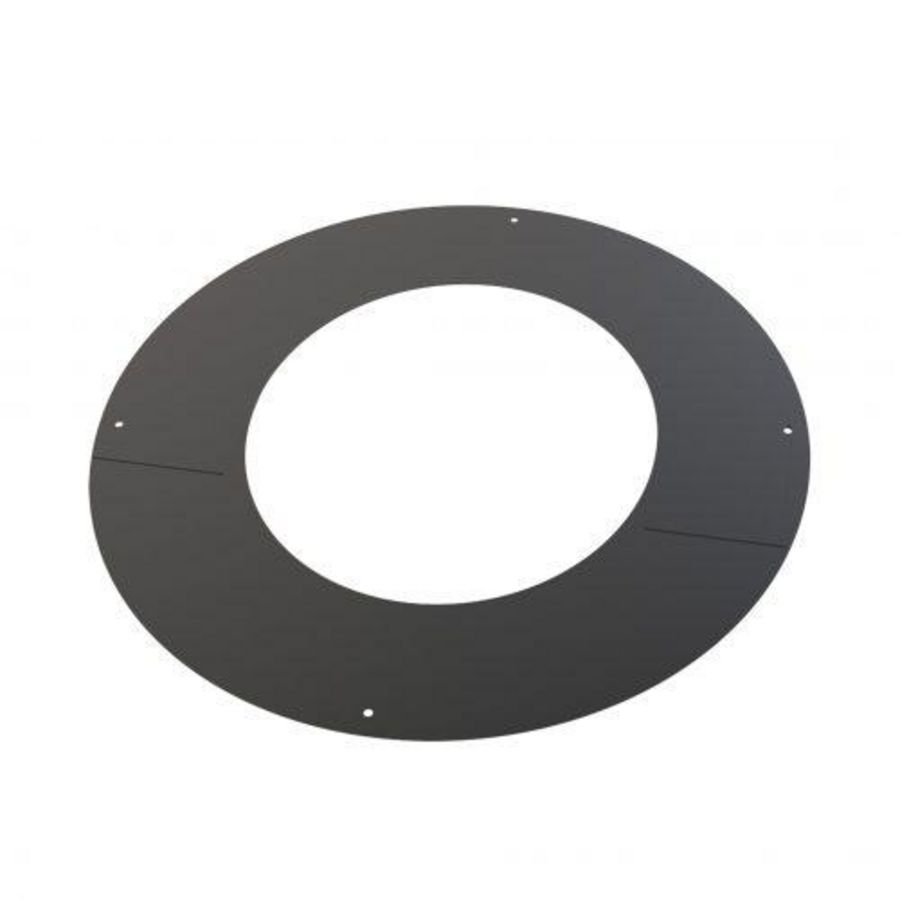 DW Ø80mm Rozet 2 delig 30-45° zwart