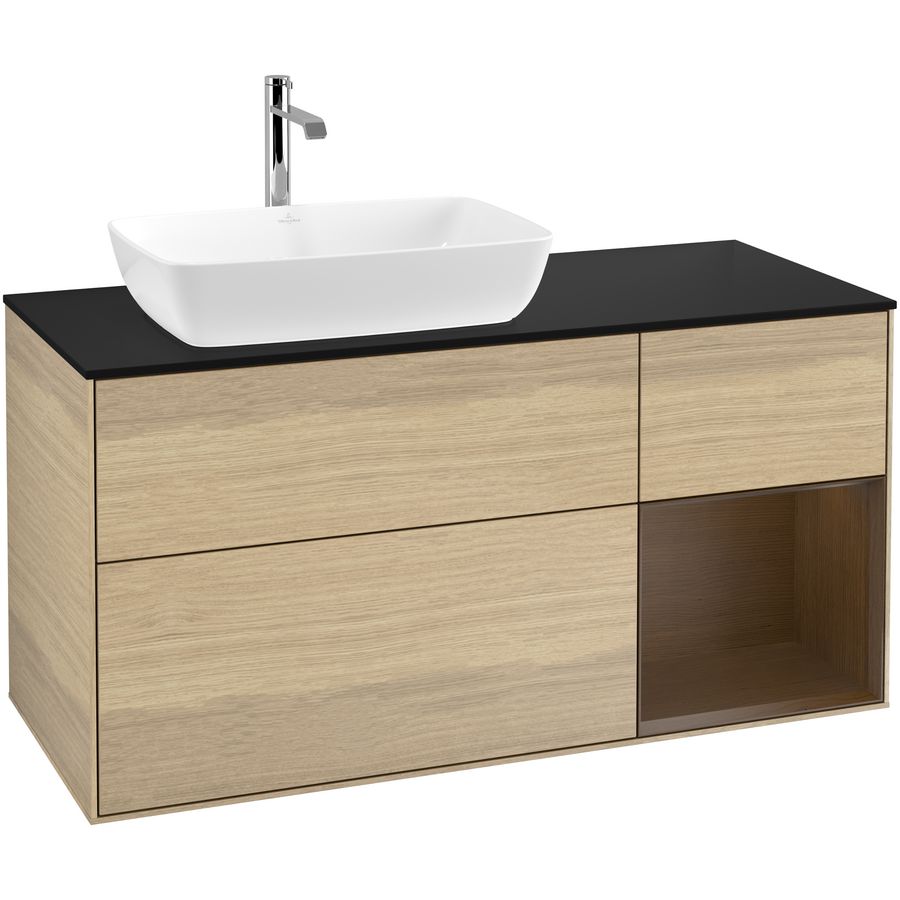 Wastafelonderkast Finion 1200x603x501mm Oak Veneer G812GNPC