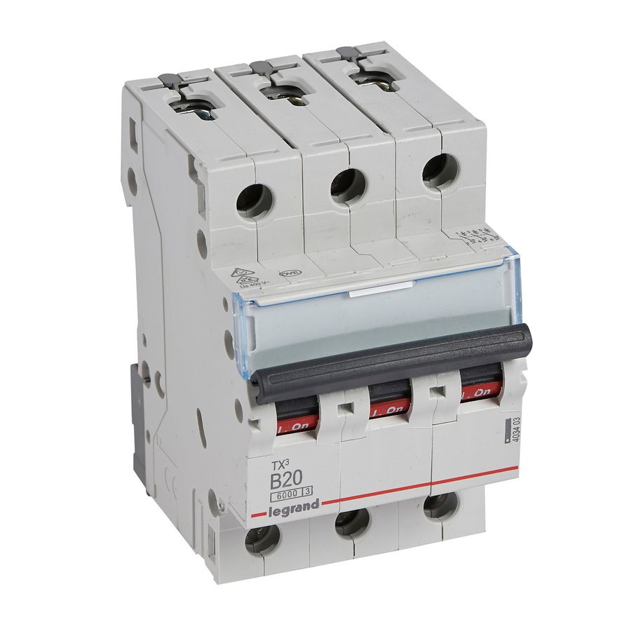 Installatieautomaat MCB TX3 3-polig B-karakteristiek 20A 6000A