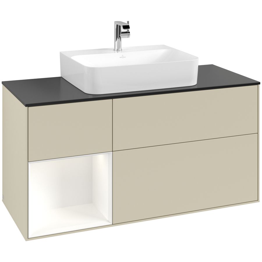 Wastafelonderkast Finion 1200x603x501mm S.Grey Matt Lacquer F162MTHJ