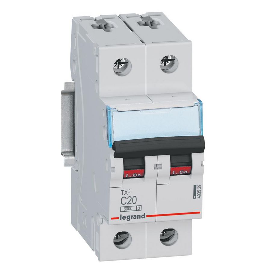 Installatieautomaat MCB TX3 2-polig C-karakteristiek 20A 6000A