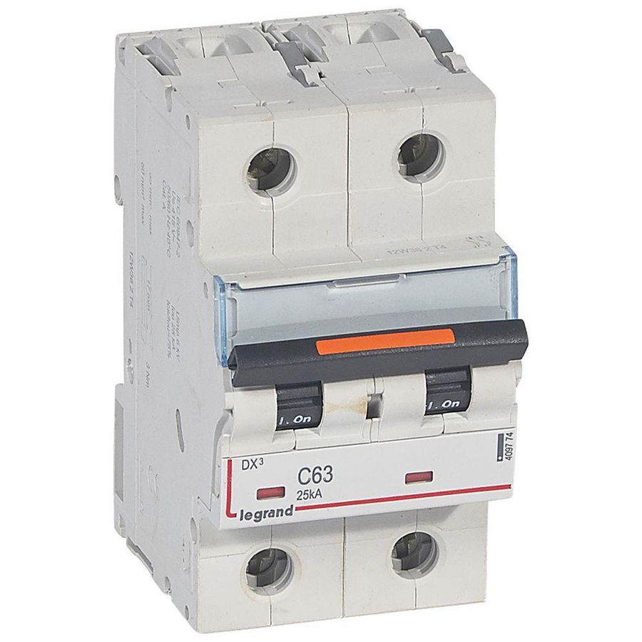 Installatieautomaat 2-polig C-karakteristiek 63A 25kA DX³ DIN