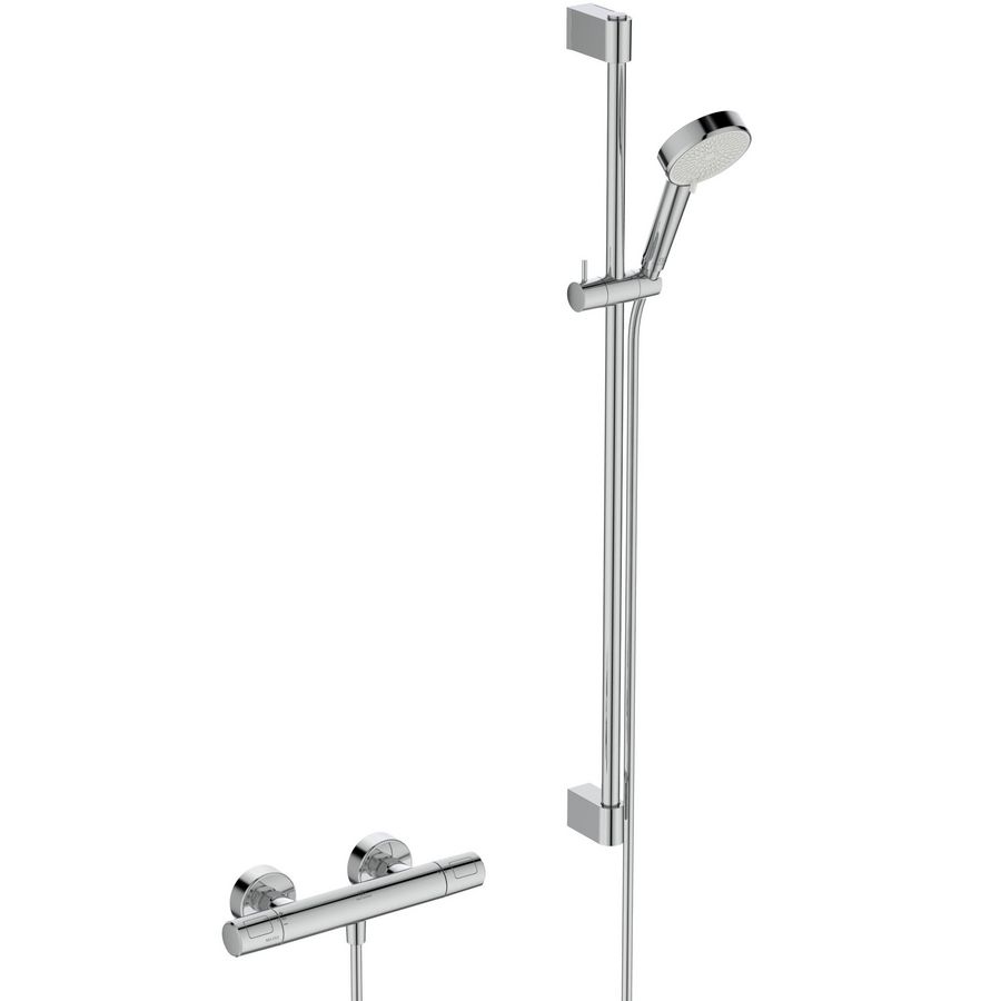Douchethermostaatset CERATHERM T25N Eco Precitherm+ chroom + glijstang 900mm 6l/min. 150mm incl. s-koppeling