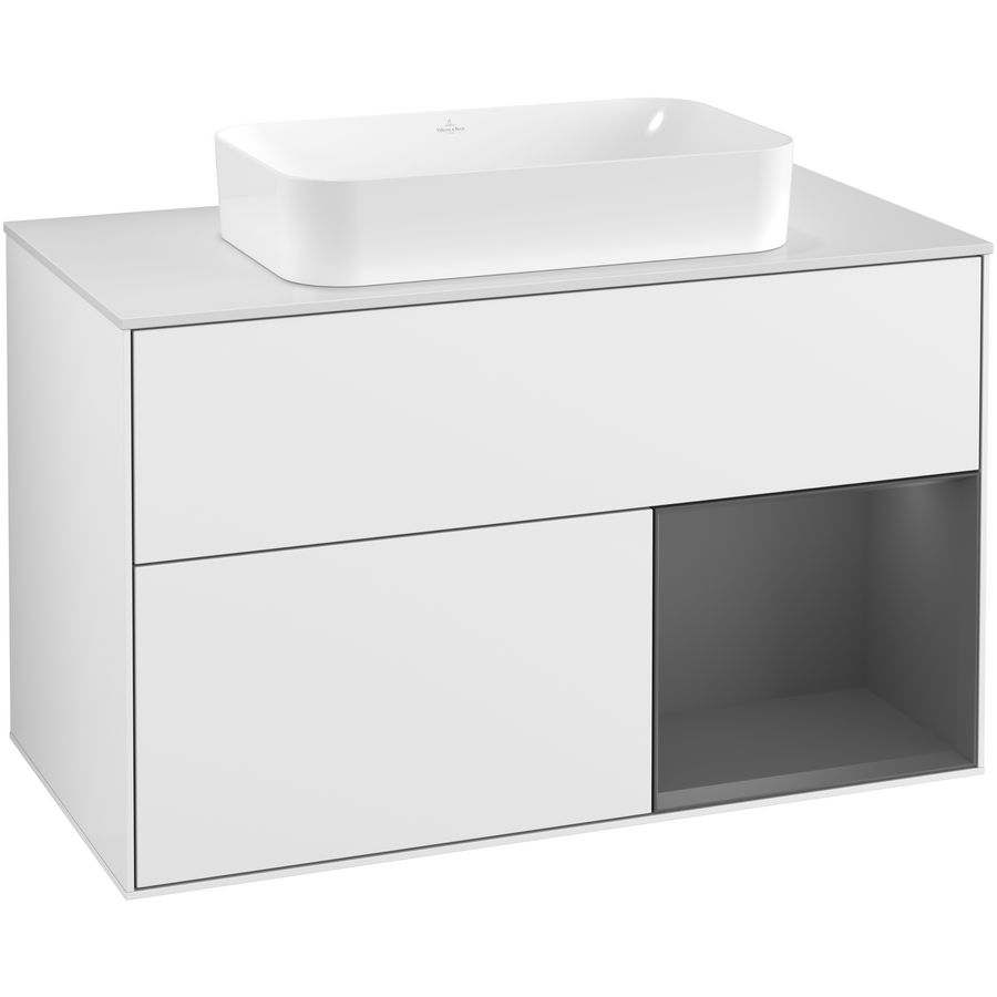 Wastafelonderkast Finion 1000x603x501mm G.White.L G251GKGF