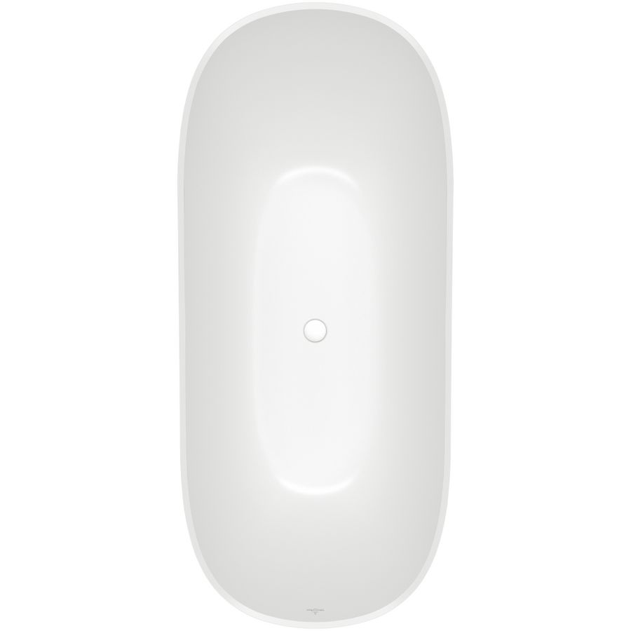 Theano vrijstaand ligbad 170x75cm stone white Quaryl