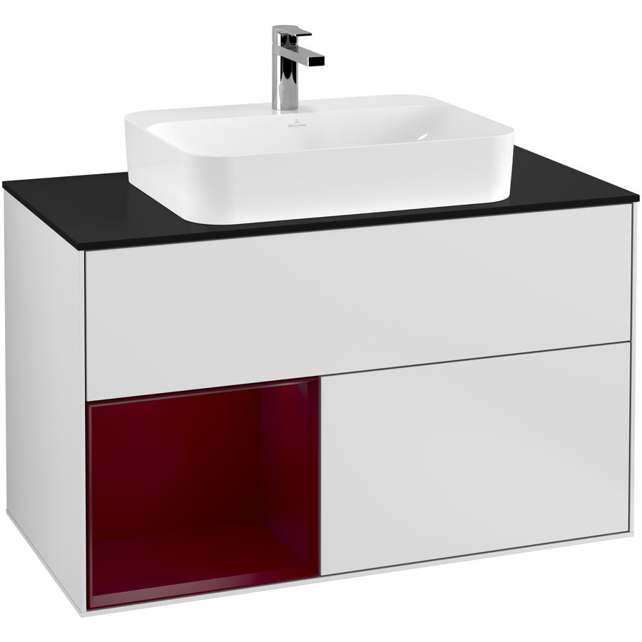 Wastafelonderkast Finion 1000x603x501mm White Matt Lacquer F362HBMT