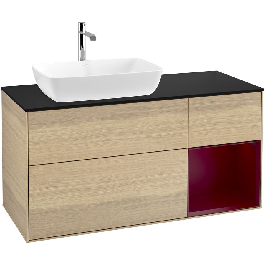 Wastafelonderkast Finion 1200x603x501mm Oak Veneer G812HBPC