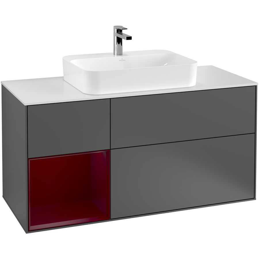 Wastafelonderkast Finion 1200x603x501mm Antr. Matt Lacquer G411HBGK