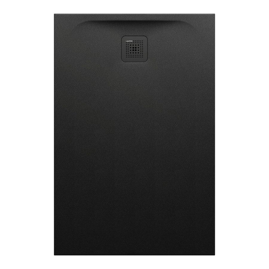 Pro douchevloer 1200X800mm Marbond mat zwart composiet afvoer aan korte zijde