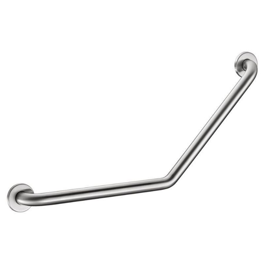 Wandbeugel 45° 400x400mm Ø32mm 2 bev. RVS mat gepol.
