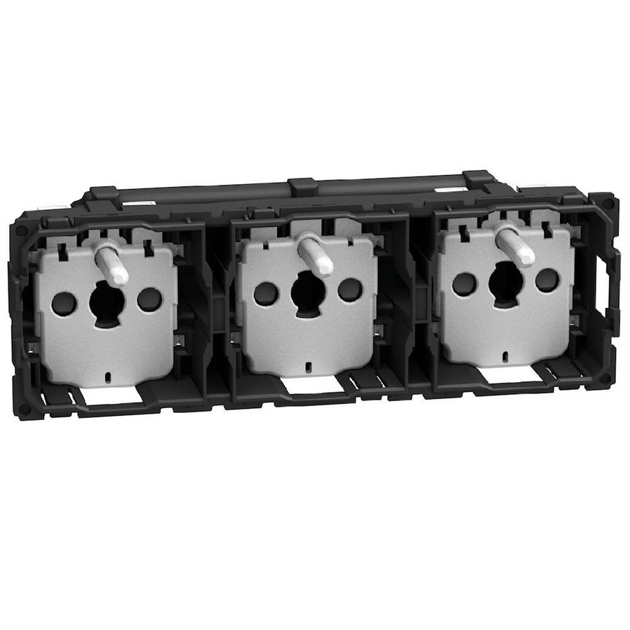 Doos a 30st. Light Now vlakke Wandcontactdoos 3X2P+Penaarde voorbedraad