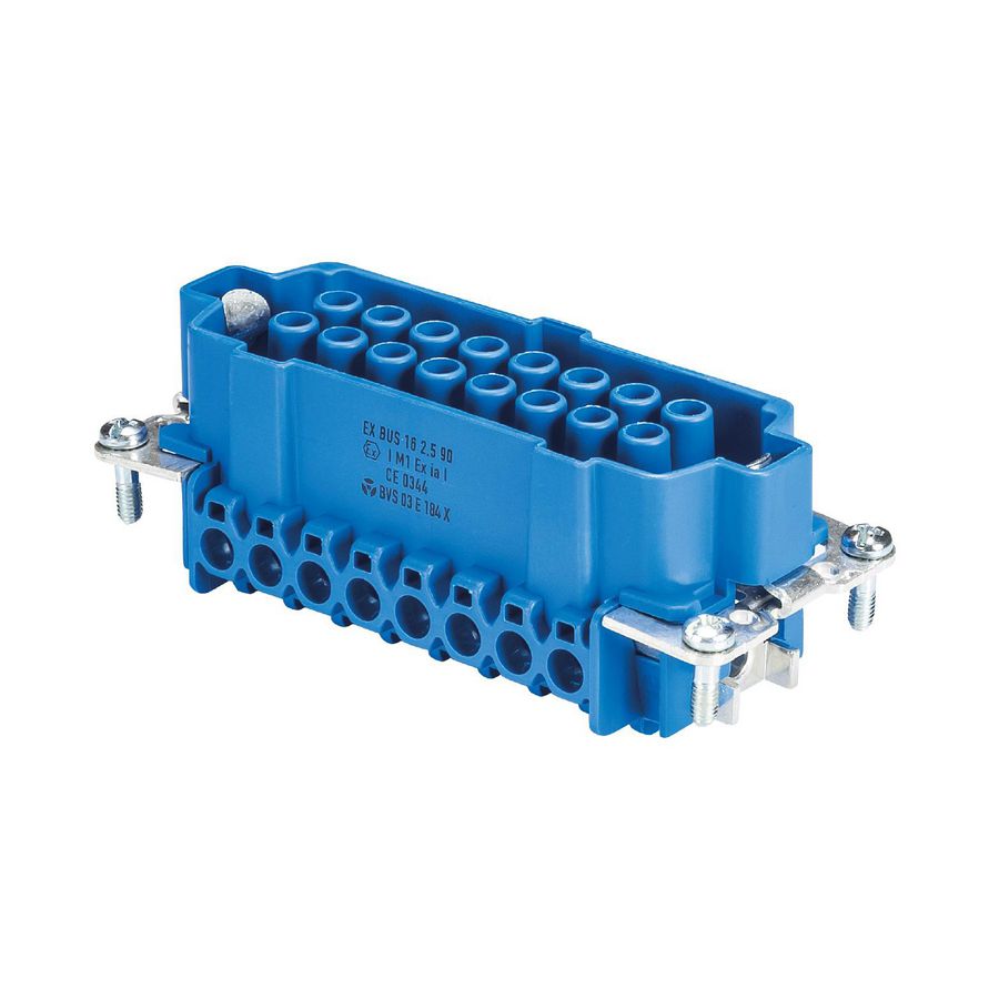 Contactblok binnenwerk busdeel 16p schroef ex VVE=10