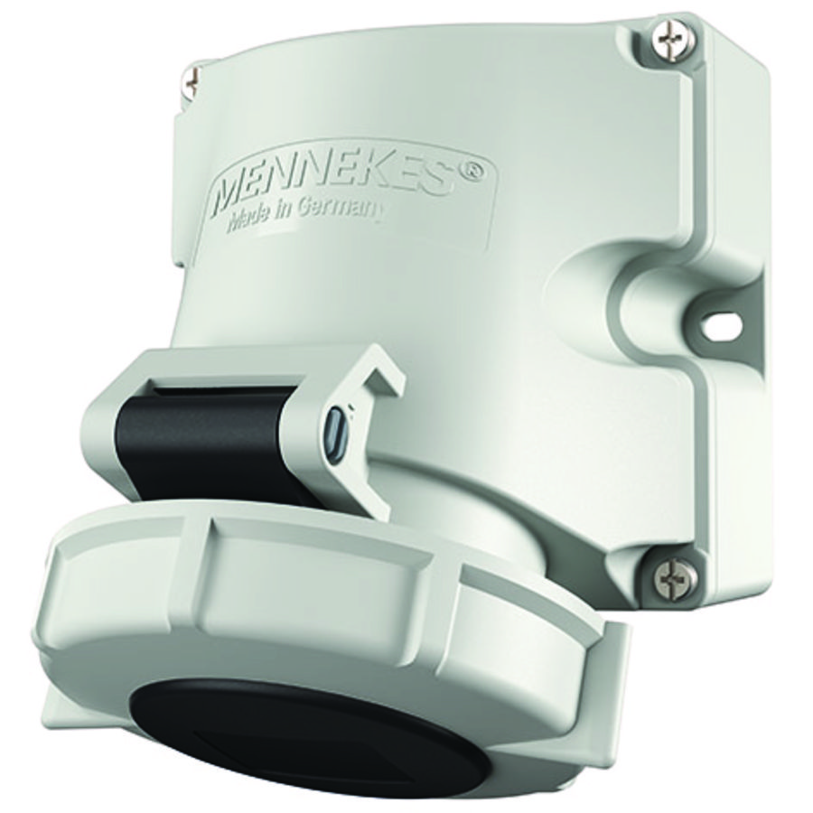 Wandcontactdoos 16A 4-polig  7H 500V IP67 materiaal AMELAN