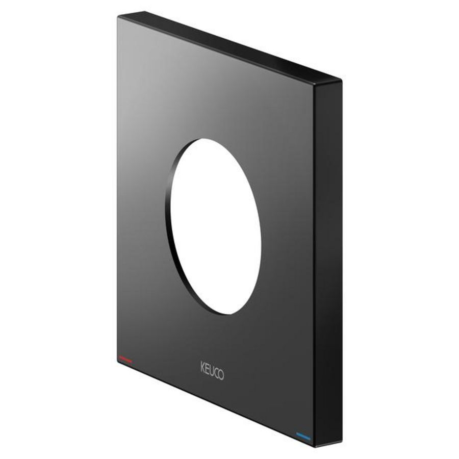 Rozet vierkant voor 1-hendelmengkr. 105x105 zwart