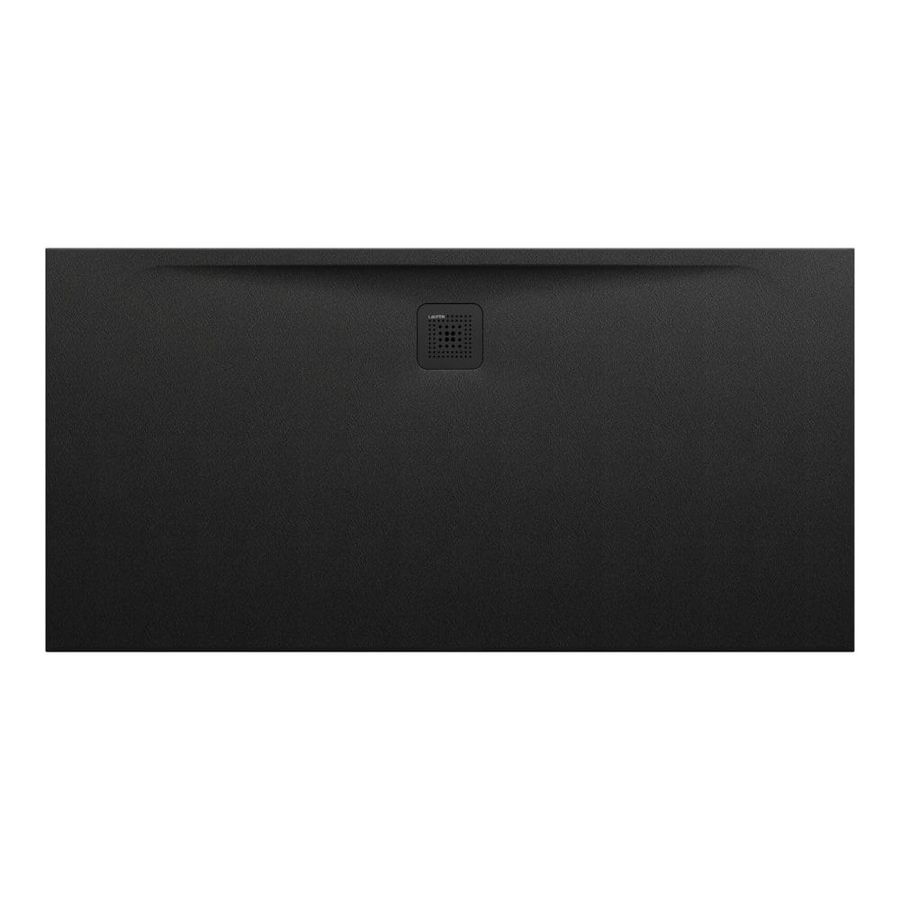 Pro douchevloer 1600X800mm Marbond mat zwart afvoer aan lange zijde H2109540800001