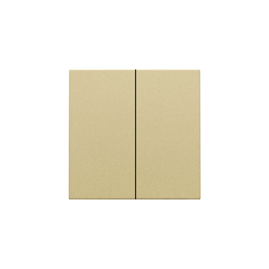 Afwerkingsset dubbele elektr. schakelaar /knop gold
