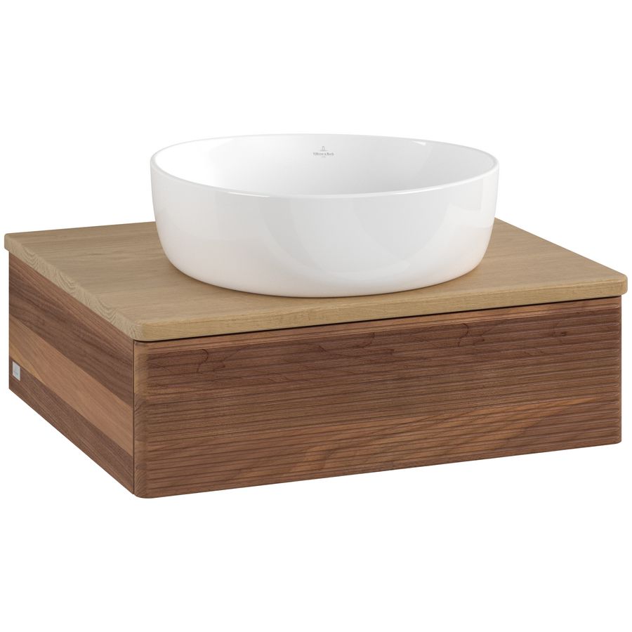 Wastafelonderkast Antao 600x190x500mm Warm Walnut K07111HM