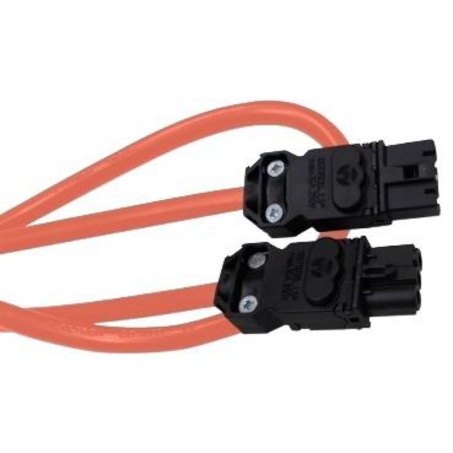 Orange Interconnection cable 1,5m long IEC Multi-fixing LED