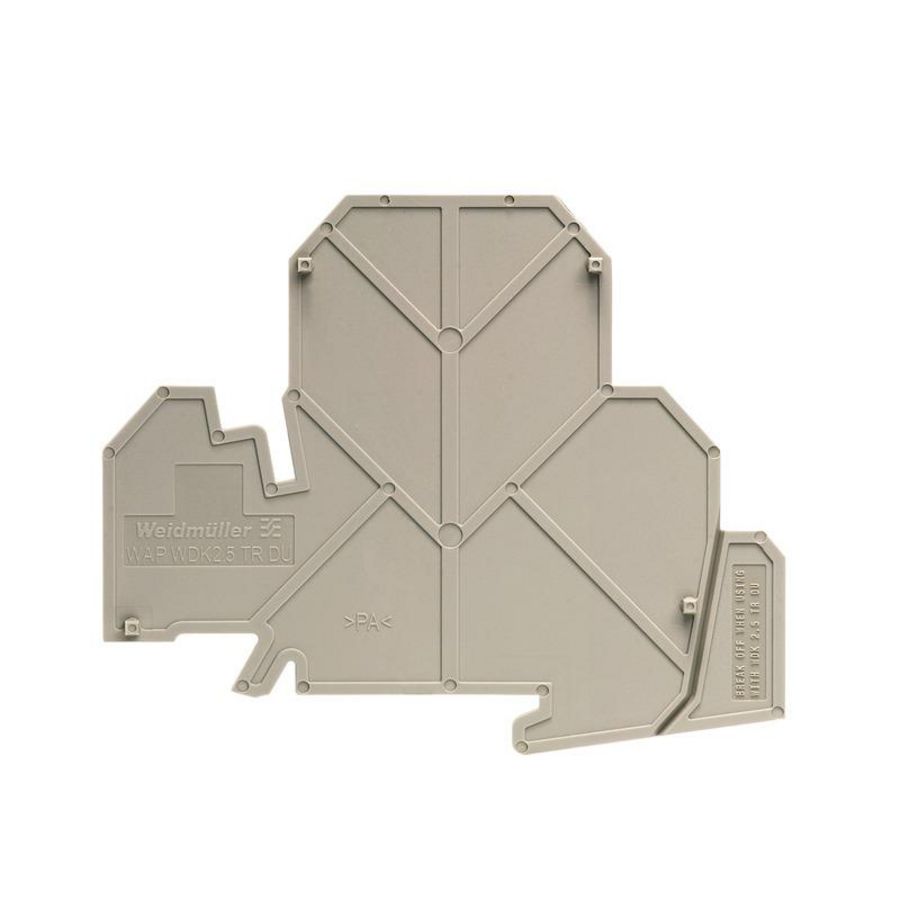 Afsluit- eindplaat d.beige h:80.35mm b:1.5mm V- VVE=50