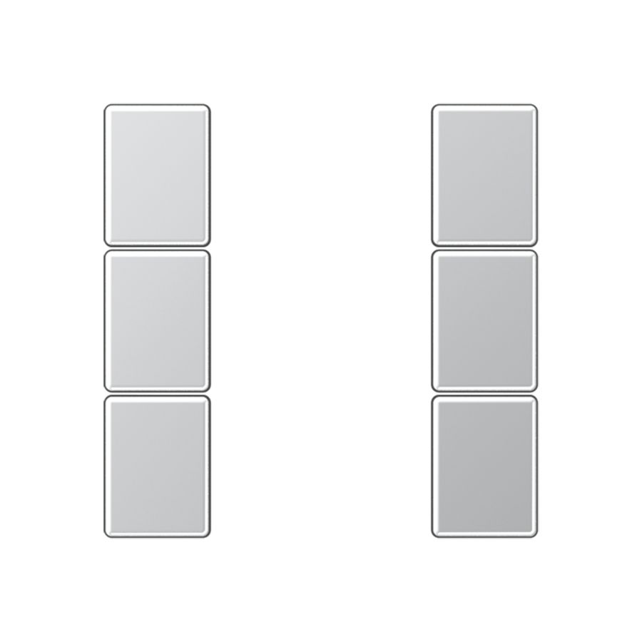Tastafdekking compleet 3-voudig A500 aluminium KNX