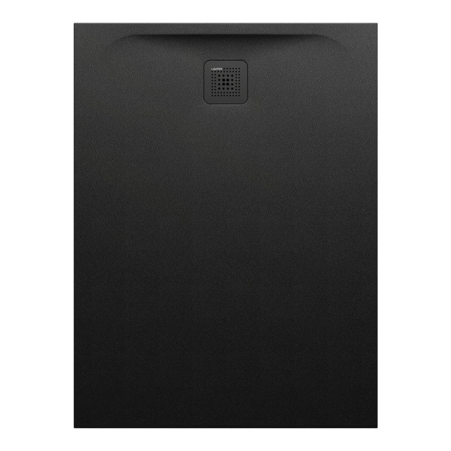 Pro douchevloer 1200X900mm Marbond mat zwart afvoer aan korte zijde