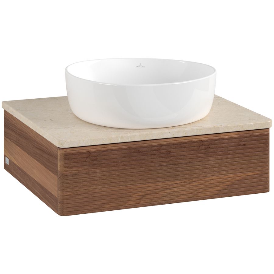 Wastafelonderkast Antao 600x190x500mm Warm Walnut K07113HM
