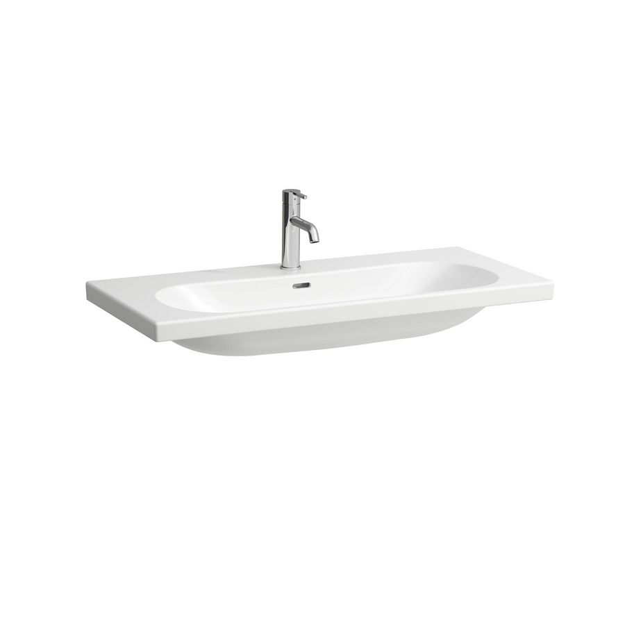 Wastafel LUA 100x46cm +3kraangat +over voorH403562112 wit