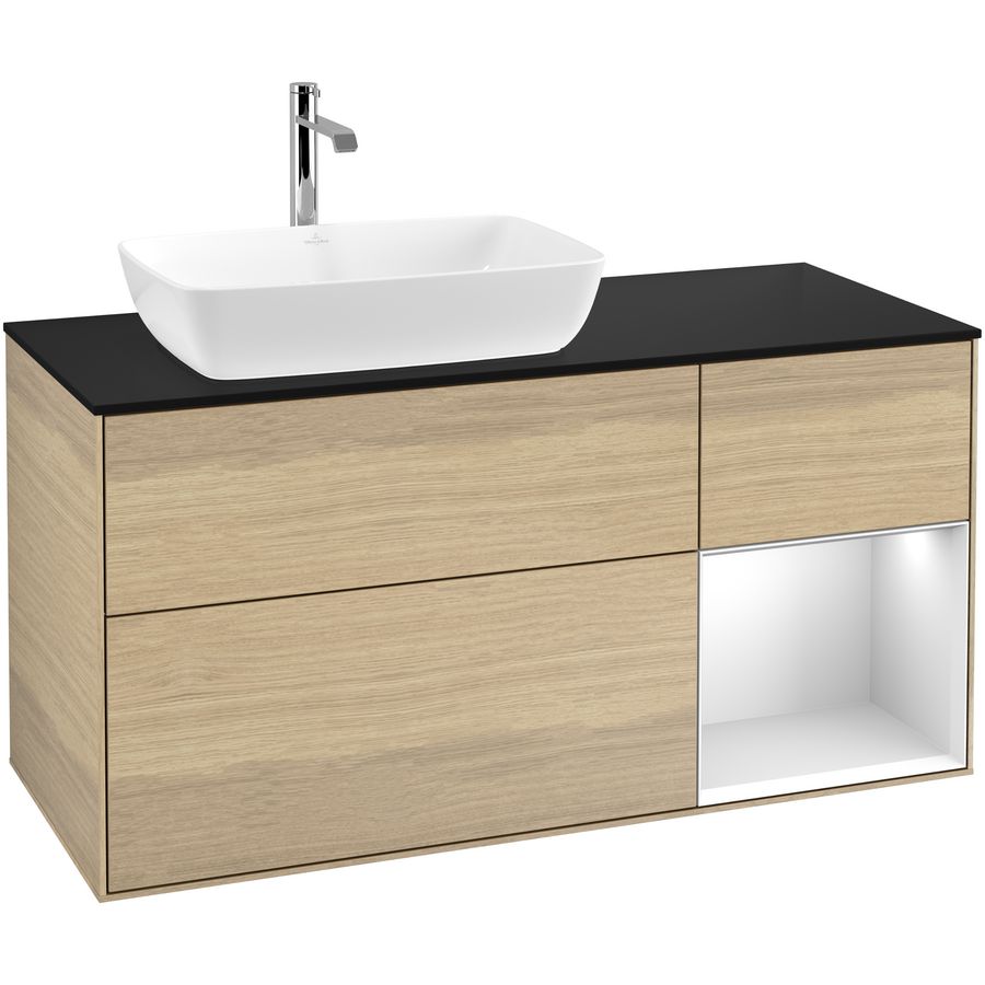 Wastafelonderkast Finion 1200x603x501mm Oak Veneer G812MTPC