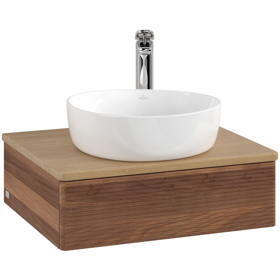 Wastafelonderkast Antao 600x190x500mm Warm Walnut K07151HM