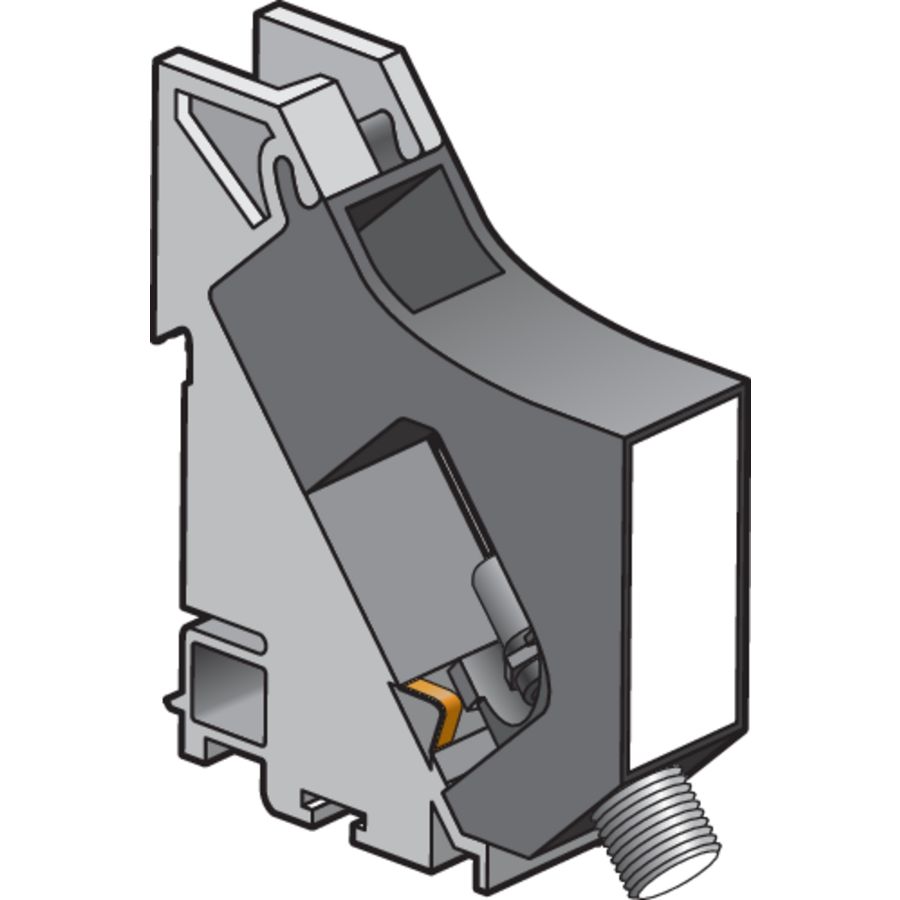 DIN-rail module F-type coaxconnector centrale mont.RG6 kabel