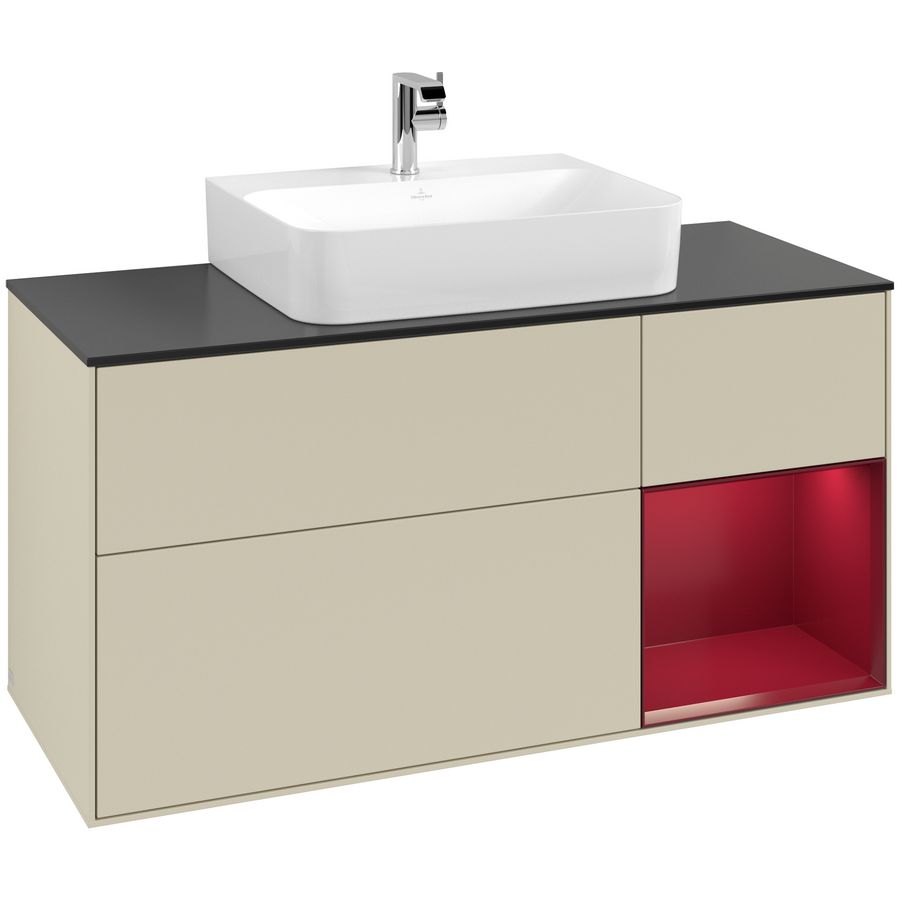 Wastafelonderkast Finion 1200x603x501mm S.Grey Matt Lacquer F172HBHJ