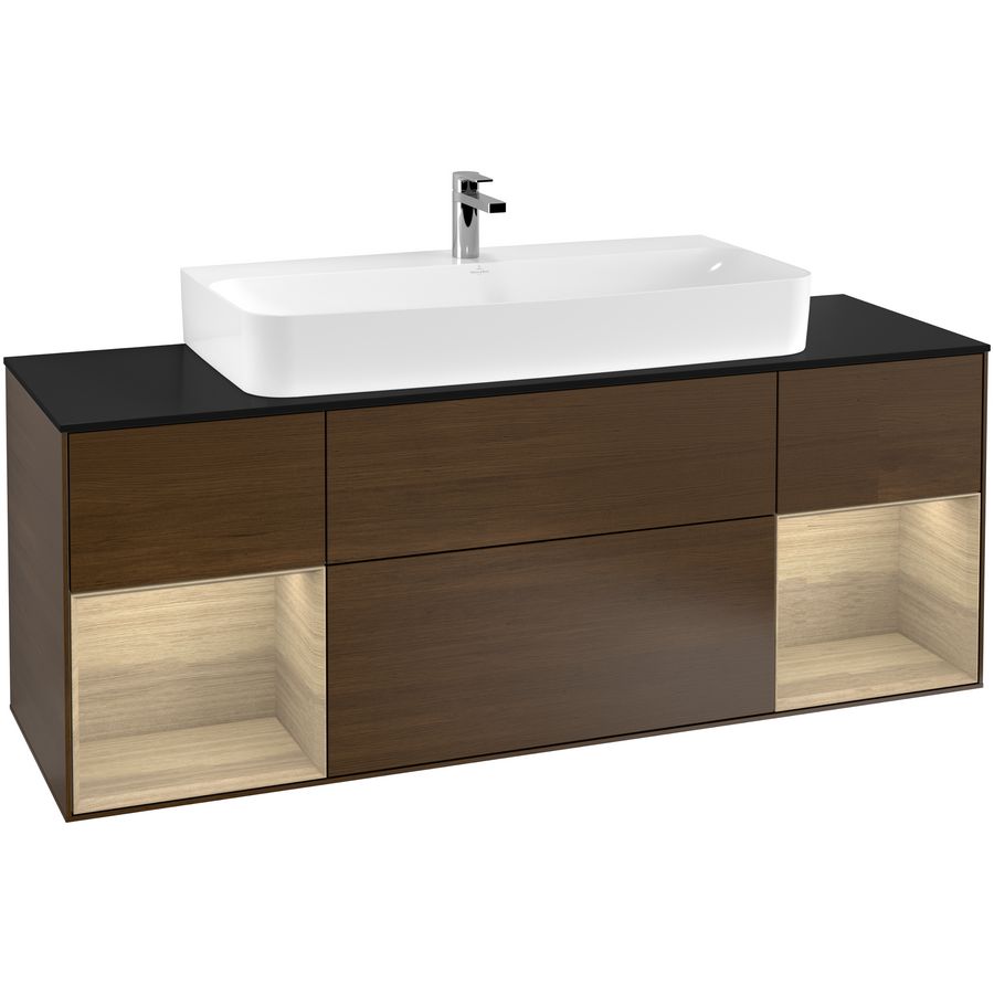 Wastafelonderkast Finion 1600x603x501mm W.Veneer F212PCGN