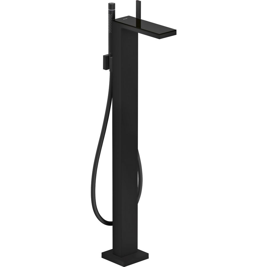 AXOR MyEdition 1-hendel badmengkraan vloergemonteerd mat zwart/zwart glas