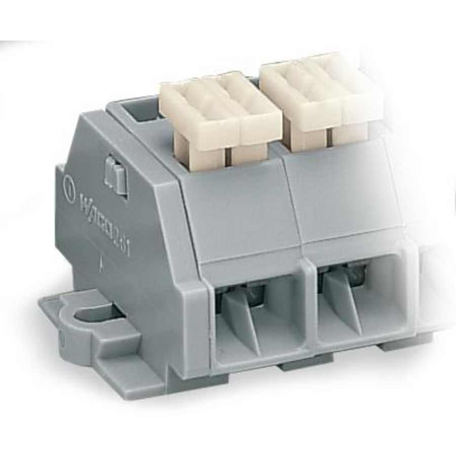 4-draads klemmenstrook 1 zijde knop 261-205/332-000 VVE=100