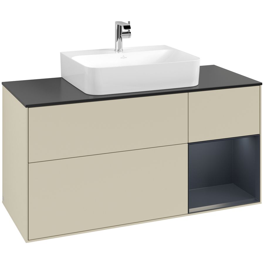 Wastafelonderkast Finion 1200x603x501mm S.Grey Matt Lacquer F172HGHJ