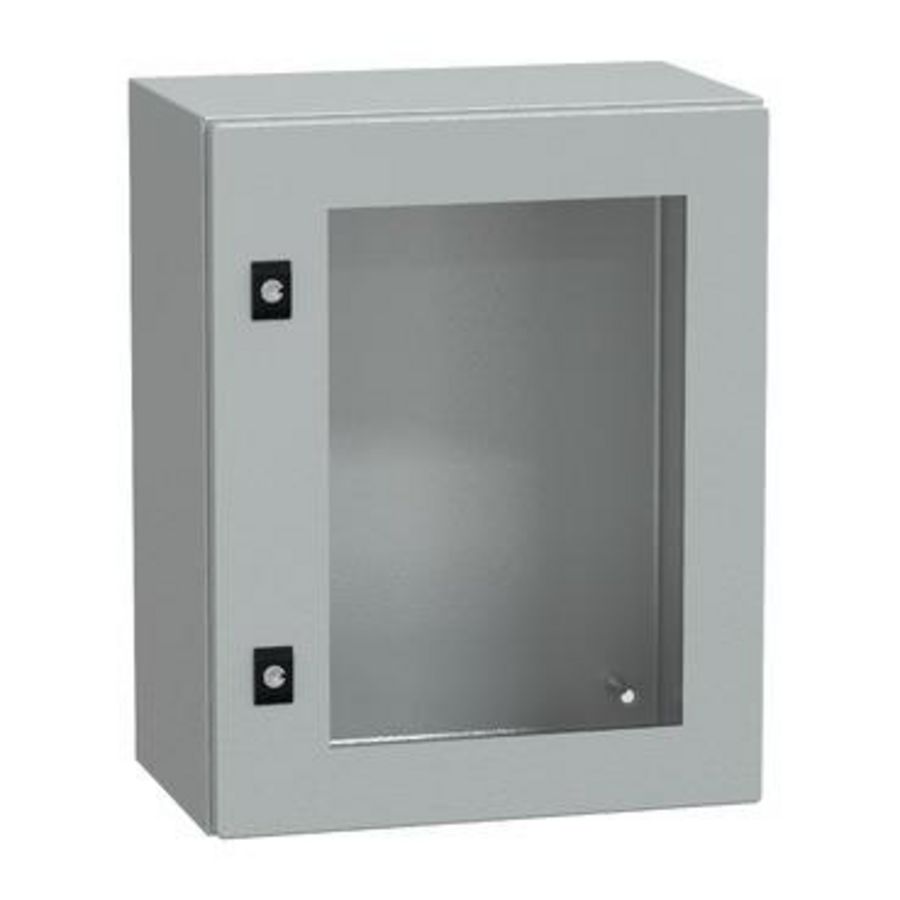 Deur 500x400x250mm IP66 / IK08 Transparant RAL70 Spacial CRN